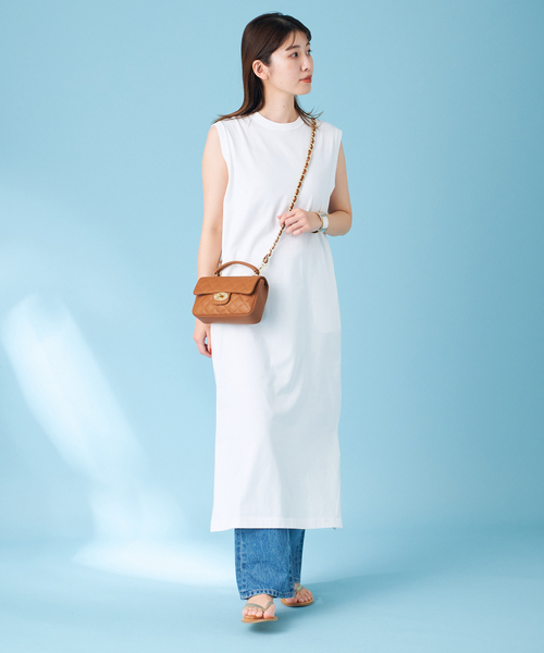 JOURNAL STANDARD（ジャーナルスタンダード）の「【＆FUNCTION】COOL MAX天竺ワンピース（ワンピース・レディース・ホワイト/ブラック/グリーン・FREE）」の18枚目の写真