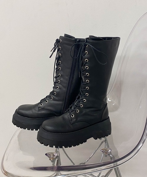 WEGO(ウィゴー)の「★WEGO/レースアップミドルブーツ(ブーツ・レディース・ブラック・LARGE/MEDIUM)」の21枚目の写真