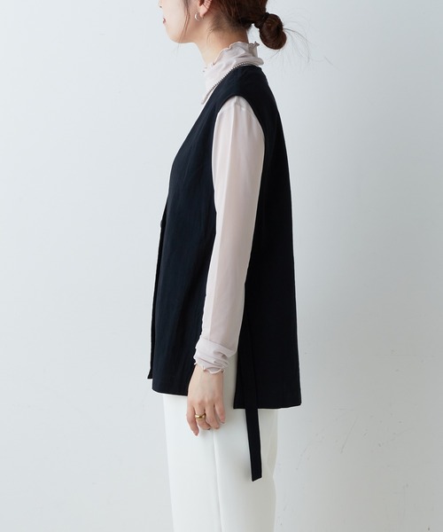 natural couture(ナチュラルクチュール)の「サイドスリットノーカラージレ(その他アウター・レディース・ブラック/ベージュ/オフホワイト・FREE)」の17枚目の写真