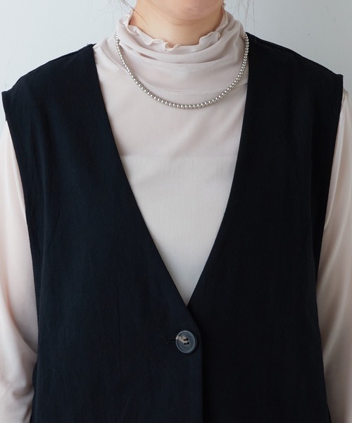 natural couture(ナチュラルクチュール)の「サイドスリットノーカラージレ(その他アウター・レディース・ブラック/ベージュ/オフホワイト・FREE)」の19枚目の写真