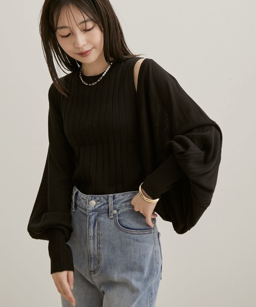 VIS（ビス）の「ボレロアンサンブル（アンサンブル・レディース・ブラック/ブラウン系その他2・FREE）」の2枚目の写真