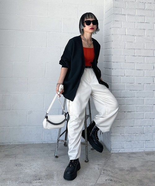 PAGEBOY（ページボーイ）の「ビンテージチェーンBAG（ショルダーバッグ・レディース・ブラック/オフホワイト・FREE）」の3枚目の写真