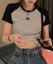 HALEY PESCA | HALEY PESCA/クロップド丈 ラグランTシャツ(Tシャツ/カットソー)