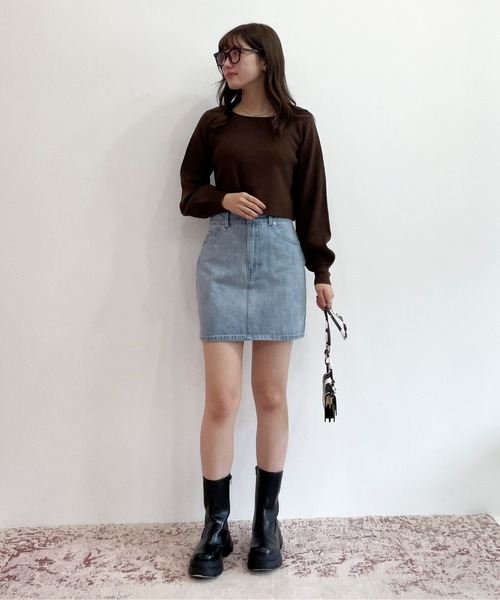 EPIMI E'PIMMY（エピミエピミー）の「マルチウェイリボンリブショートカーディガン（カーディガン/ボレロ・レディース・ブラック/ベージュ/ブラウン/オフホワイト・MEDIUM）」の18枚目の写真