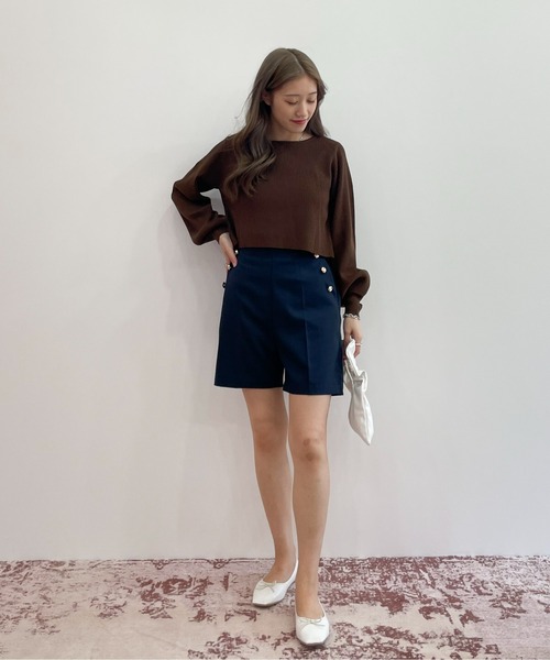 EPIMI E'PIMMY（エピミエピミー）の「マルチウェイリボンリブショートカーディガン（カーディガン/ボレロ・レディース・ブラック/ベージュ/ブラウン/オフホワイト・MEDIUM）」の22枚目の写真