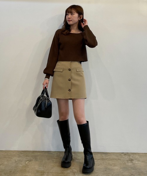 マルチウェイリボンリブショートカーディガン（カーディガン/ボレロ