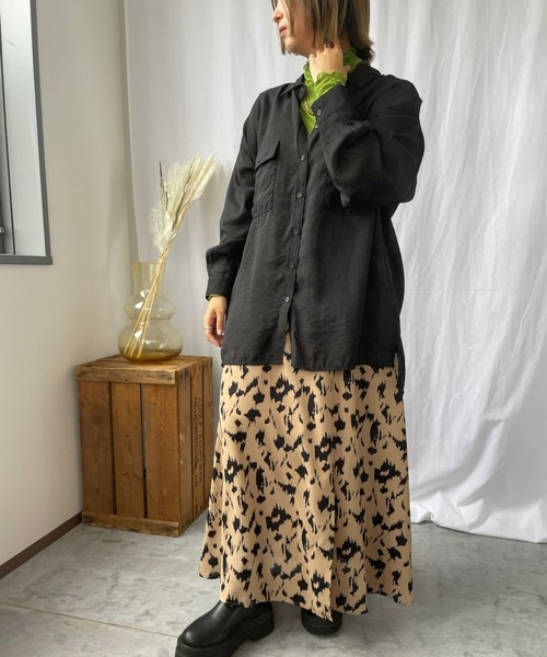 ＪＵＧＬＡＮＳ（ユグランス）の「☆ マストハブアイテム。シアBIGーシャツ　341003（シャツ/ブラウス・レディース・オレンジ/グリーン/ブラック/ベージュ/ピンク/グレー系その他/ブルー・FREE）」の10枚目の写真