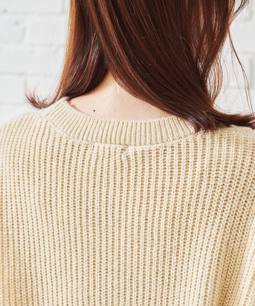 acro（アクロ）の「ケーブルニット/AC1458（ニット/セーター・レディース・ブラック/ブラウン/アイボリー/グリーン/グレー/オレンジ・ﾌﾘ-）」の13枚目の写真