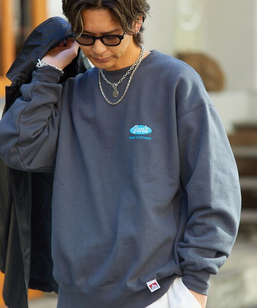 BEN DAVIS（ベンデイビス）の「【BEN DAVIS/ベンデイビス】別注オーバールワッペン刺繍クルーネックスウェット/裏起毛/ユニセックス（スウェット・メンズ・チャコールグレー/ライトグレー/グリーン/ブルー/イエロー・SMALL/MEDIUM/LARGE/X-LARGE）」の20枚目の写真