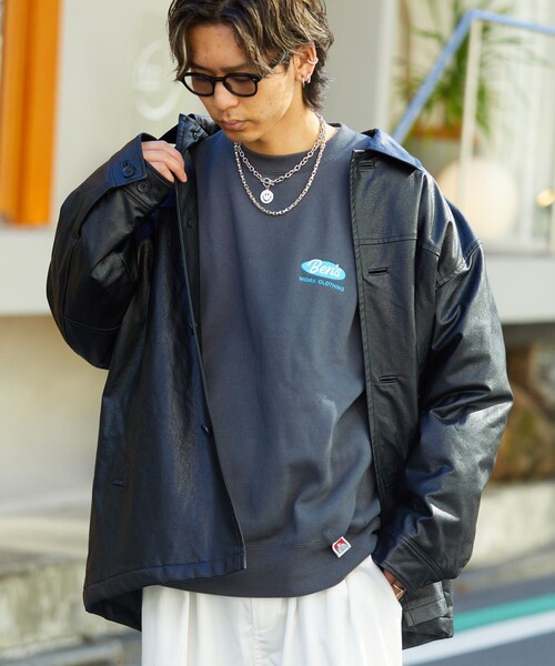 BEN DAVIS（ベンデイビス）の「【BEN DAVIS/ベンデイビス】別注オーバールワッペン刺繍クルーネックスウェット/裏起毛/ユニセックス（スウェット・メンズ・チャコールグレー/ライトグレー/グリーン/ブルー/イエロー・SMALL/MEDIUM/LARGE/X-LARGE）」の21枚目の写真