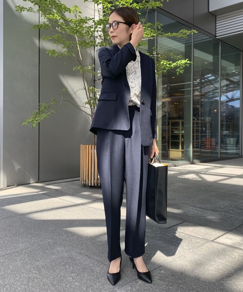 URBAN RESEARCH（アーバンリサーチ）の「ノーカラージャケット（ノーカラージャケット・レディース・ベージュ/ネイビー・38/36）」の11枚目の写真