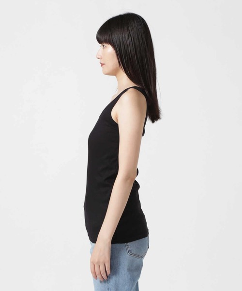 DROIT BELLO（ドロイトベロ）の「DROIT BELLO（ドロイトベロ）NEW テレコタンクトップ（タンクトップ・レディース・チャコール/ホワイト/ブラック・F）」の8枚目の写真