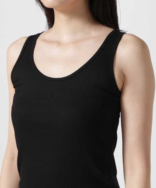 DROIT BELLO（ドロイトベロ）の「DROIT BELLO（ドロイトベロ）NEW テレコタンクトップ（タンクトップ・レディース・チャコール/ホワイト/ブラック・F）」の10枚目の写真