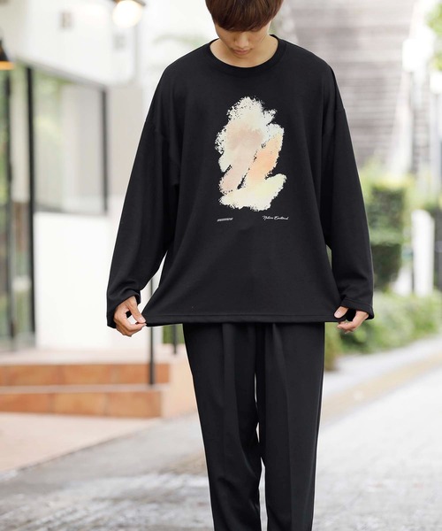 Beno(ビーノ)の「ストレッチダンボール アートグラフィック ロンTEE(Tシャツ/カットソー・メンズ・ブラック/ホワイト/ライトグレー・M/L)」の18枚目の写真