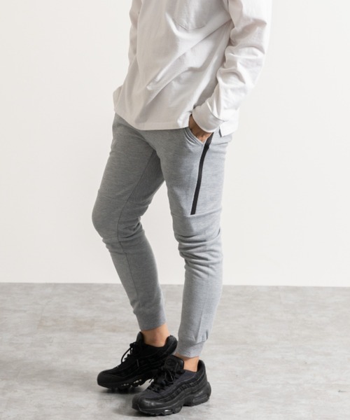 NYLAUS（ナイラス）の「T/Cポンチ ジップ切り替え スウェットジョガー