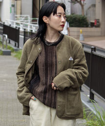 GEVACO | 【GEVACO/ゲバコ】メランジノーカラー フリースカーディガン(カーディガン/ボレロ)