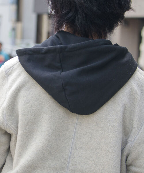 GEVACO（ゲバコ）の「【GEVACO/ゲバコ】メランジノーカラー フリースカーディガン（カーディガン/ボレロ・メンズ・チャコールグレー/カーキ/アイボリー/グレー・S/M/L）」の13枚目の写真