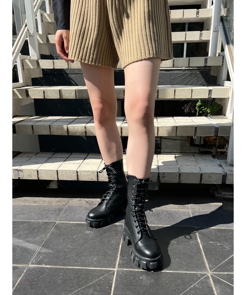 WC（ダブル シー）の「デザインソールブーツ（ブーツ・レディース・ホワイト/ブラック・SMALL/MEDIUM）」の11枚目の写真