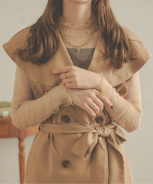 花柄レースハイネックトップス／【WEB/EC限定商品】