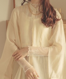 花柄レースハイネックトップス/【WEB/EC限定商品】