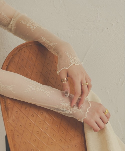 Ambre Neige(アンブルネージュ)の「花柄レースハイネックトップス/【WEB/EC限定商品】(Tシャツ/カットソー・レディース・ダークブラウン/ベージュ/アイボリー/ライトブラウン/ブラック・FREE)」の21枚目の写真