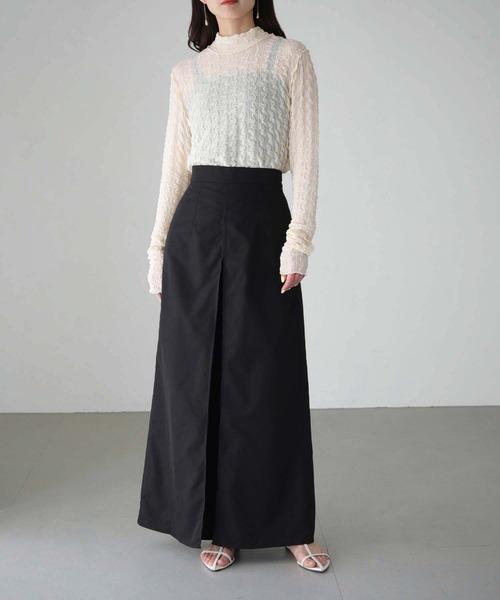 cheriella(シェリエラ)の「【cheriella】WEB限定ウェーブシアーメッシュトップス WEB LIMITED WAVE SHEER MESH TOPS(Tシャツ/カットソー・レディース・ブラック/アイボリー・M)」の12枚目の写真