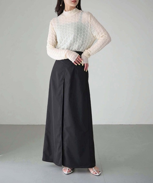 cheriella(シェリエラ)の「【cheriella】WEB限定ウェーブシアーメッシュトップス WEB LIMITED WAVE SHEER MESH TOPS(Tシャツ/カットソー・レディース・ブラック/アイボリー・M)」の13枚目の写真