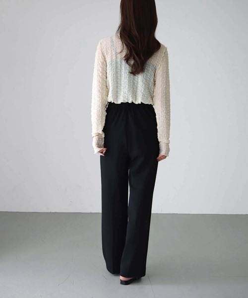 cheriella(シェリエラ)の「【cheriella】WEB限定ウェーブシアーメッシュトップス WEB LIMITED WAVE SHEER MESH TOPS(Tシャツ/カットソー・レディース・ブラック/アイボリー・M)」の19枚目の写真