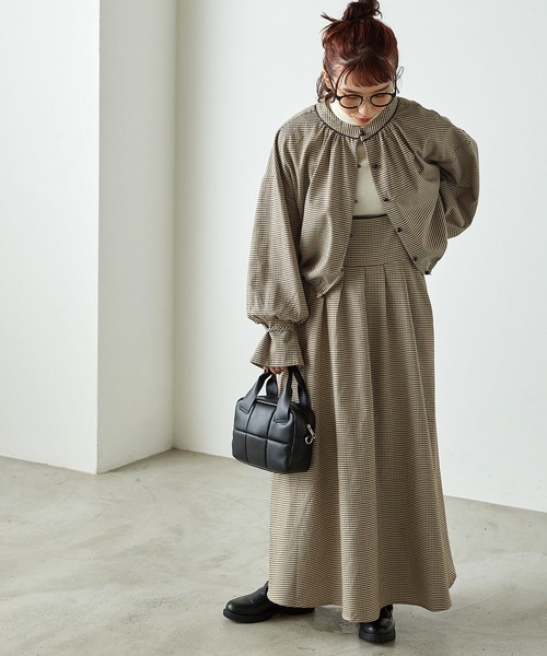 forksy.(フォルクシー)の「【forksy.】チェック柄配色キャミワンピース(ワンピース・レディース・ブラック/ブラウン・FREE)」の6枚目の写真