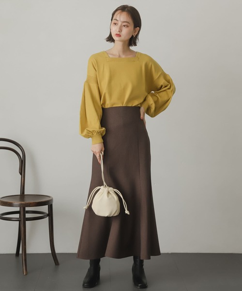 SENSE OF PLACE by URBAN RESEARCH(センスオブプレイスバイアーバンリサーチ)の「ストレッチボリュームスリーブセーター(ニット/セーター・レディース・オフホワイト/ピンク/ブルー/ブラック/イエロー・ONE)」の6枚目の写真