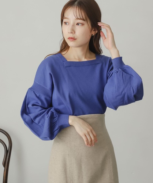 SENSE OF PLACE by URBAN RESEARCH(センスオブプレイスバイアーバンリサーチ)の「ストレッチボリュームスリーブセーター(ニット/セーター・レディース・オフホワイト/ピンク/ブルー/ブラック/イエロー・ONE)」の10枚目の写真