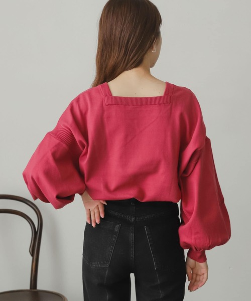 SENSE OF PLACE by URBAN RESEARCH(センスオブプレイスバイアーバンリサーチ)の「ストレッチボリュームスリーブセーター(ニット/セーター・レディース・オフホワイト/ピンク/ブルー/ブラック/イエロー・ONE)」の17枚目の写真