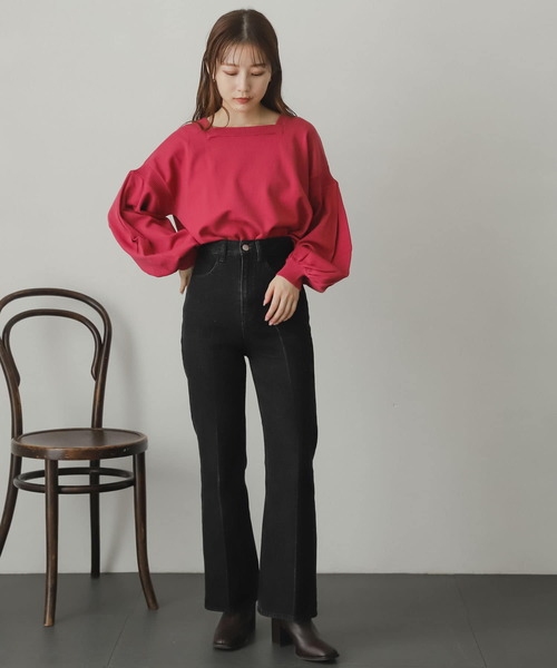 SENSE OF PLACE by URBAN RESEARCH(センスオブプレイスバイアーバンリサーチ)の「ストレッチボリュームスリーブセーター(ニット/セーター・レディース・オフホワイト/ピンク/ブルー/ブラック/イエロー・ONE)」の18枚目の写真