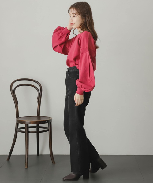 SENSE OF PLACE by URBAN RESEARCH(センスオブプレイスバイアーバンリサーチ)の「ストレッチボリュームスリーブセーター(ニット/セーター・レディース・オフホワイト/ピンク/ブルー/ブラック/イエロー・ONE)」の20枚目の写真