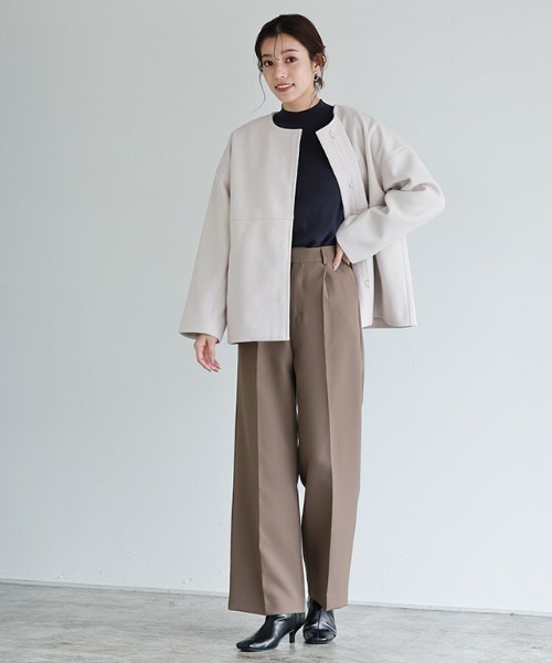 Pierrot（ピエロ）の「ゴールドボタンパフスリーブニット（ニット/セーター・レディース・アイボリー/ブルーグリーン/杢グレー/ベージュ/ネイビー/チャコール/ブルー/ブルー系その他/ブラウン/ロイヤルブルー・M/L/LL）」の14枚目の写真