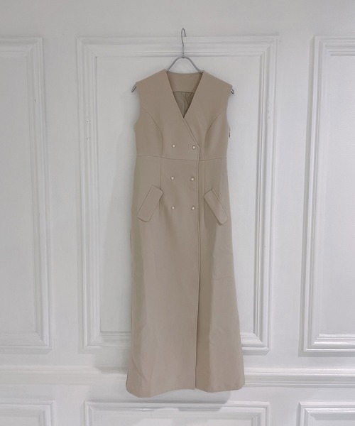 ANDGEEBEE（アンジービー）の「ボタンジャケットワンピセット（ワンピース・レディース・ベージュ/オリーブ・MEDIUM）」の13枚目の写真