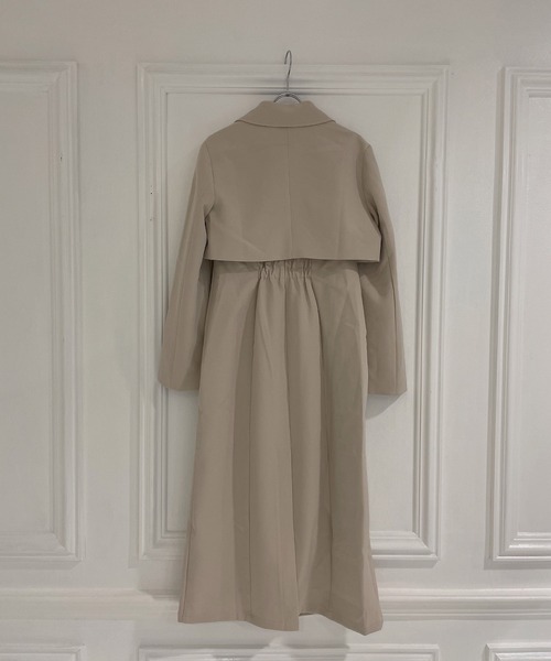ANDGEEBEE（アンジービー）の「ボタンジャケットワンピセット（ワンピース・レディース・ベージュ/オリーブ・MEDIUM）」の10枚目の写真