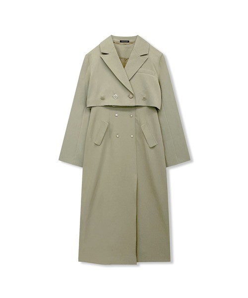 ANDGEEBEE（アンジービー）の「ボタンジャケットワンピセット（ワンピース・レディース・ベージュ/オリーブ・MEDIUM）」の20枚目の写真