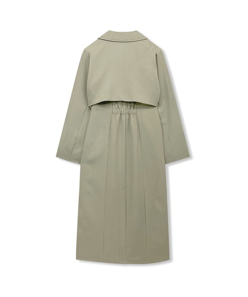 ANDGEEBEE（アンジービー）の「ボタンジャケットワンピセット（ワンピース・レディース・ベージュ/オリーブ・MEDIUM）」の21枚目の写真