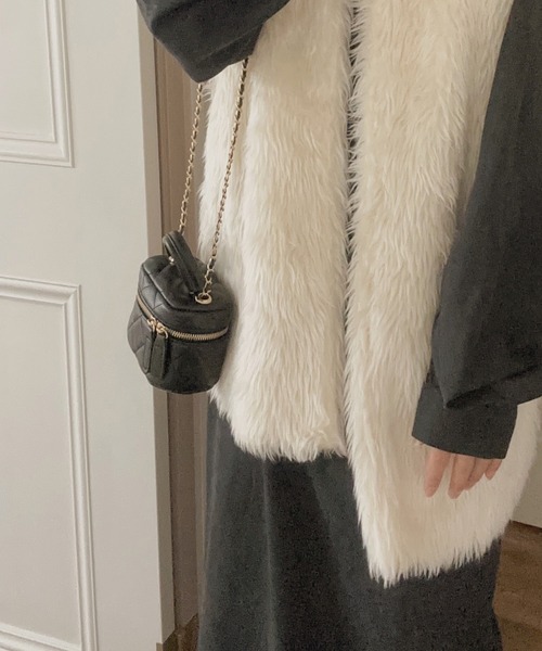 LAUIR(ラウアー)の「ミニPUレザーショルダーバッグ(ショルダーバッグ・レディース・ベージュ/ピンク/ホワイト/ブラック・FREE)」の5枚目の写真