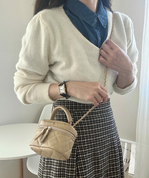 LAUIR(ラウアー)の「ミニPUレザーショルダーバッグ(ショルダーバッグ・レディース・ベージュ/ピンク/ホワイト/ブラック・FREE)」の8枚目の写真