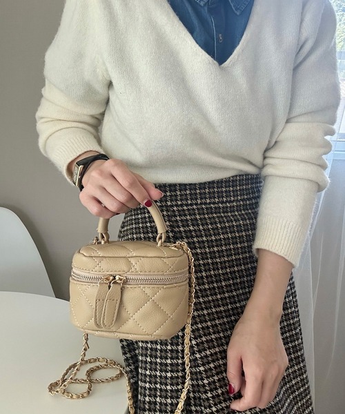 LAUIR(ラウアー)の「ミニPUレザーショルダーバッグ(ショルダーバッグ・レディース・ベージュ/ピンク/ホワイト/ブラック・FREE)」の13枚目の写真