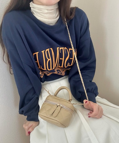 LAUIR(ラウアー)の「ミニPUレザーショルダーバッグ(ショルダーバッグ・レディース・ベージュ/ピンク/ホワイト/ブラック・FREE)」の6枚目の写真