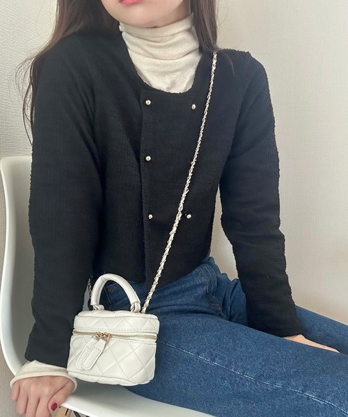 LAUIR(ラウアー)の「ミニPUレザーショルダーバッグ(ショルダーバッグ・レディース・ベージュ/ピンク/ホワイト/ブラック・FREE)」の10枚目の写真