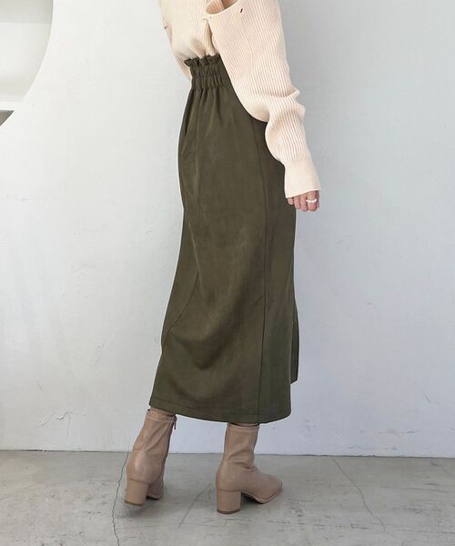 MAJESTIC LEGON（マジェスティックレゴン）の「スリットタイトスカート（スカート・レディース・カーキオリーブ/ベージュ/ブラック・MEDIUM）」の19枚目の写真