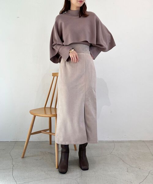 MAJESTIC LEGON（マジェスティックレゴン）の「スリットタイトスカート（スカート・レディース・カーキオリーブ/ベージュ/ブラック・MEDIUM）」の20枚目の写真