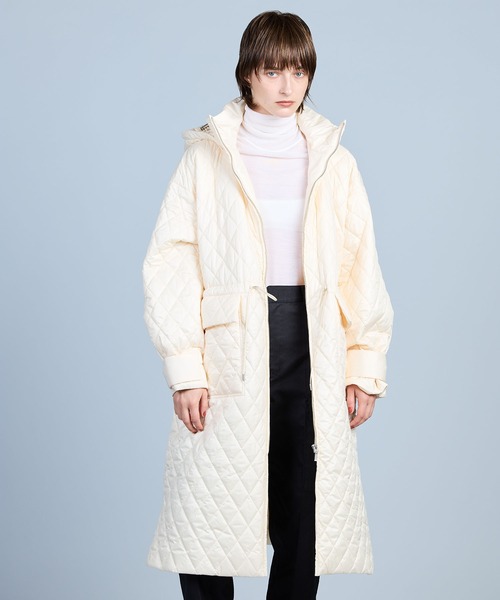N.O.R.C(ノーク)の「キルティング中綿ロングコート(その他アウター・レディース・アイボリー/ブラック・S/M)」の15枚目の写真