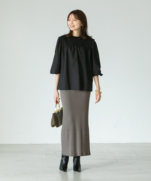 リブニットタイトスカート