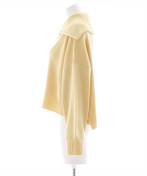 clear（クリア）の「ハーフジップニットトップス（ニット/セーター・レディース・アイボリー/ベージュ/ブラック・F）」の5枚目の写真