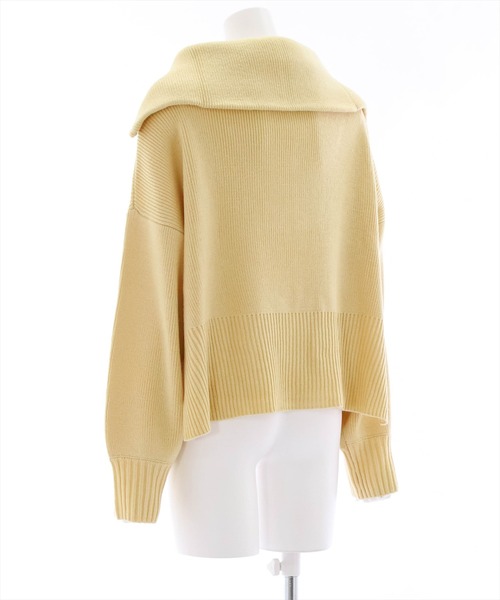 clear（クリア）の「ハーフジップニットトップス（ニット/セーター・レディース・アイボリー/ベージュ/ブラック・F）」の6枚目の写真